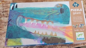 Djeco Puzzle France Leon the Dragon Giant Shaped 58 piece Puzzle 5+ - Picture 1 of 5