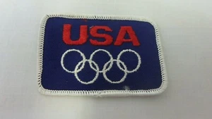 Vintage Trading Patch USA OLYMPICS Embroidered 2x3" Never Used  - Picture 1 of 2