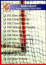 1998-99 Danish Hockey League Checklist #NNO Vojens Lions, Checklist