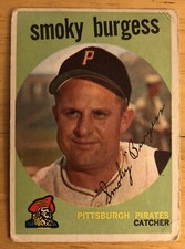 1959 Topps Smoky Burgess Baseball Card #432 Pittsburgh Pirates Low Grade
