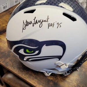 Steve Largent Signed Full Size Helmet Seattle Seahawks Schwartz Memorabilia - Picture 1 of 3