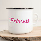 Princess Schriftzug Geschenk Idee Emaille Tasse Prinzessin Kaffeetasse Souvenir 
