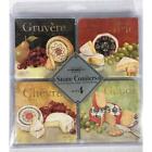 Boston Warehouse Drink Coasters French Cheese Sandstone Tile Cork Back 