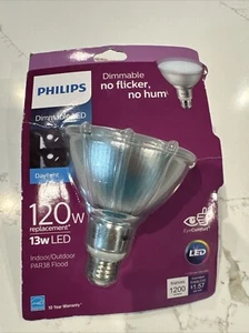 Philips 120W PAR38 Dimmable LED Flood Light Bulb Bright White Indoor/Outdoor - Picture 1 of 1