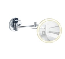 WENKO Wand Spiegel LED Beleuchtung Bad WC AURA Kosmetik ohne bohren Make UP