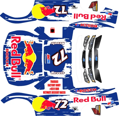 TRAXXAS UDR ULTIMATE DESERT RACER TROPHY TRUCK RBBT2 Theme  wrap decals stickers - Image 1 of 4