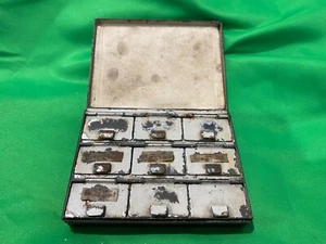 Antique Black Metal Fly Box with approx 85 Old Flies. - Picture 1 of 11