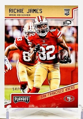 2018 Panini Playoff Rookies 1st Down #266 Richie James /99 Rookie RC - Image 1 of 3