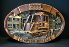 Case 1550 Crawler Dozer Bulldozer 1988 Brass Copper Belt Buckle 450C 1150E 1450B