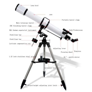 Skyoptikst 90mm F/10 EQ Refractor Astronomical Telescope Deep space photography - Picture 1 of 7