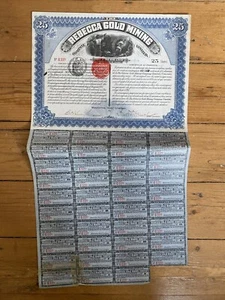 DECO =  REBECCA GOLD MINING (USA) 1895 titre 25 actions (I1) - Picture 1 of 1