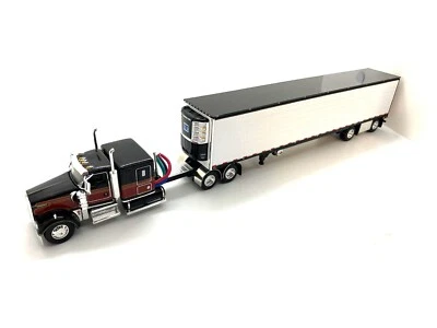 DCP W900l Black with Burgundy seminole strip with 53' reefer trailer  - Image 1 of 4