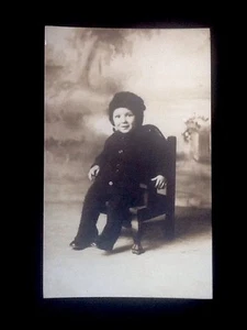 RPPC c1910 Portrait Sitting Of Child Vintage Real Photo Postcard - Picture 1 of 2