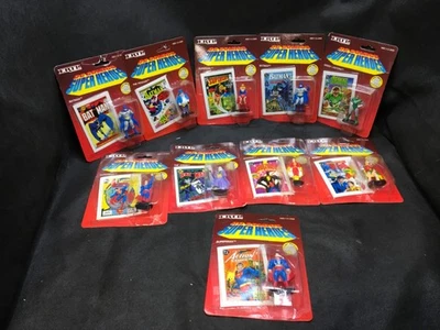 (10) Lote de figuras de acción de metal fundido a presión de superhéroes de DC Comics [ERTL 1990] Foto 1 de 4