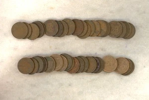 1890's ~ INDIAN HEAD CENT ROLL ~ AVG. CIRC. ~ 50 COINS - Picture 1 of 1