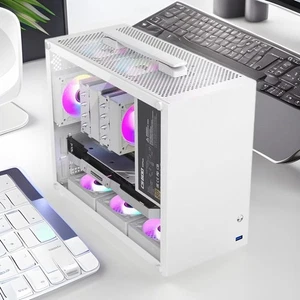 Translation Gaming Computer Case With Grip Handle Cooling PC Tower For M-ATX/ITX - Afbeelding 1 van 14