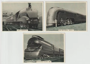 3x Ardath Tobacco Speed Land Sea & Air Railway Loco Cigarette Cards 1938 - Picture 1 of 1