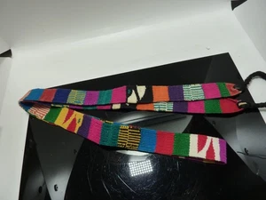Vintage Jaguar Schärpe Gürtel Guatemala handgewebt bestickt 70er Jahre Krawatte 48" - Bild 1 von 4