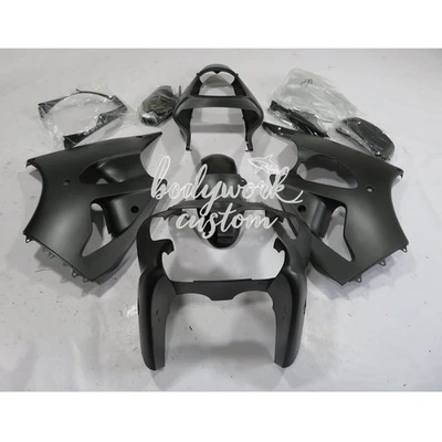 Juego de kit de carenado negro mate para Kawasaki Ninja ZX6R 2000-2002 / ZZR600 2005-2008 Foto 1 de 2