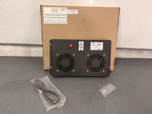 2-Fan Cooling Ventilation Wall-Mounted Server Rack Module w/ Analog Therm On/Off - Picture 1 of 10
