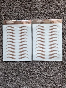 Eyebrow Tattoos 4D Hair-Like Waterproof Stickers Brown 22 Pairs Makeup Temporary - Picture 1 of 6