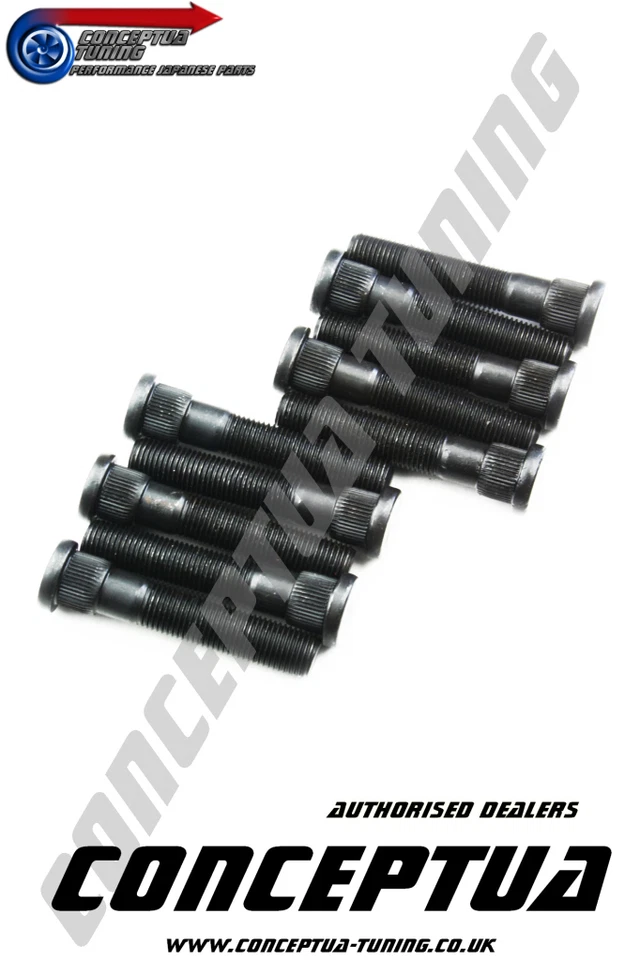 10 X Écrous De Roue Avant Allongés 65Mm - Pour Mitsubishi EVO II 2 CE9A 4G63T Foto 1 de 1