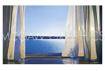 Long Golden Day Seascape, Alice Dalton Brown, Wall Decor Art Print 13" x 19" - Image 1 of 2