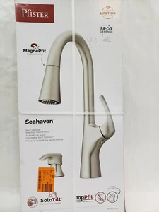 NEW PFISTER SEAHAVEN PULL DOWN KITCHEN FAUCET SPOT RESIST STAINLESS F-529-7SVNGS - Picture 1 of 2