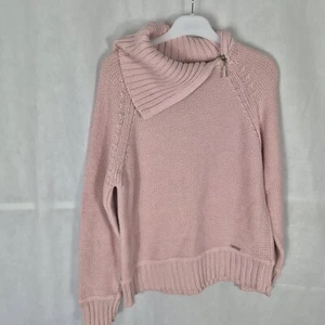 Ladies Jumper Size 16 18 Primark Pink Vintage 90s Y2K Side Zip Thick Knit - Picture 1 of 11