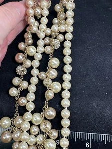 Halskette 16" Perle geknotet & 16" Perle CHICO'S Armband 7" Verschluss Vintage M-6616 - Bild 1 von 5