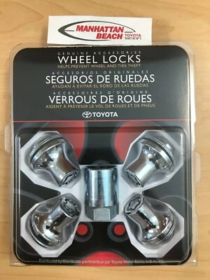 Cerraduras de rueda de aleación cromada Tundra 2022-2025 genuinas Toyota PT276-34230-00 Foto 1 de 2