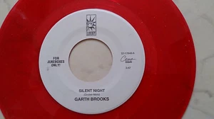 Garth Brooks Silent Night/White Christmas For Jukeboxes Only US Red Vinyl - Picture 1 of 2