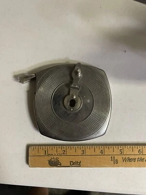 Vintage Craftsman Sears Roebuck #39082 USA. Steel Reel Measuring Tape - Image 1 of 2