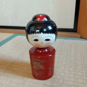 Japanese creative Kokeshi doll girl 6.8 inches lacquer JAPAN MADE - Picture 1 of 7