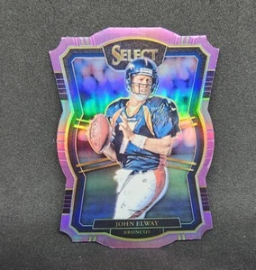2017 Panini Select Premier Level Die-Cut Purple Prizm /75 John Elway #114 HOF - Imagen 1 de 10