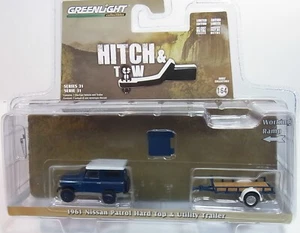 1961 Nissan Patrol Hard Top & Utility Trailer  - 1/64 Greenlight Series 31 - Picture 1 of 6