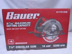 BAUER 21701EB 7 1/4" ELECTRIC CORDED CIRCULAR SAW new in box - Picture 1 of 5