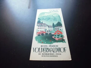 Dépliant pub Guide plan Station de ski Hotel Volderwaldhof Tyrol Autriche an 50 - Imagen 1 de 3