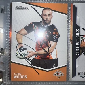 Aaron Woods Signed 2014 Traders NRL card Wests Tigers - Picture 1 of 1