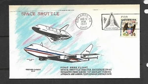 US 8-12-1977 Doris Gold Hand Painted Cachet on Space Shuttle Enterprise cover vf - Picture 1 of 2