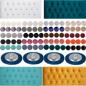 Covered Upholstery Fabric Hoop Back Buttons Ottoman Headboards Sofas 30L/18 mm. - Picture 1 of 61