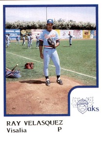 1986 Visalia Oaks ProCards #23 Ray Velasquez La Puente California Baseball Card