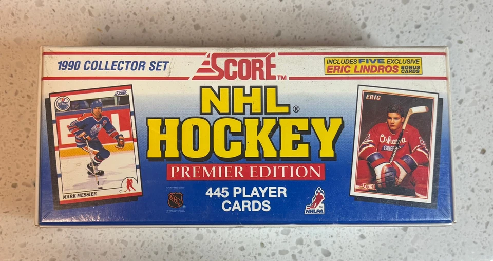 1990 SCORE HOCKEY PREMIER EDITION FACTORY SET #1-445 Box62400 LINDROS RC