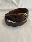 Coach 8500 Brown Full Grain Cowhide Leather Belt Size Medium Handcrafted USA