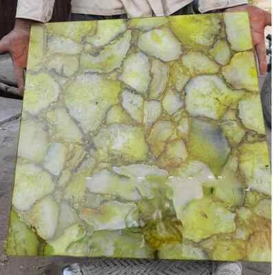 Mesa de mármol de 15" con incrustación de esquina central de café ágata decoración hogar antiguo k258 Foto 1 de 4