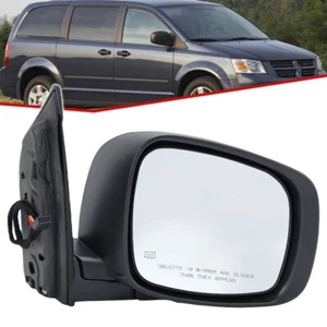 Right Mirror For 2011-2020 Dodge Grand Caravan Manual Fold Textured Black Heated - Picture 1 of 13