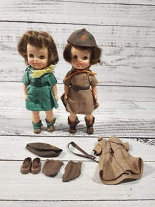 Effanbee Pfadfinderpuppen Vintage 1965 - Puppe 2er Set - insgesamt 3 Outfits - Bild 1 von 16