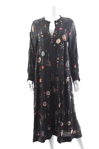 Isabel Marant Okra Cosmic Bedruckt Seide Midi Kleid / Schwarz / UVP - Bild 1 von 4