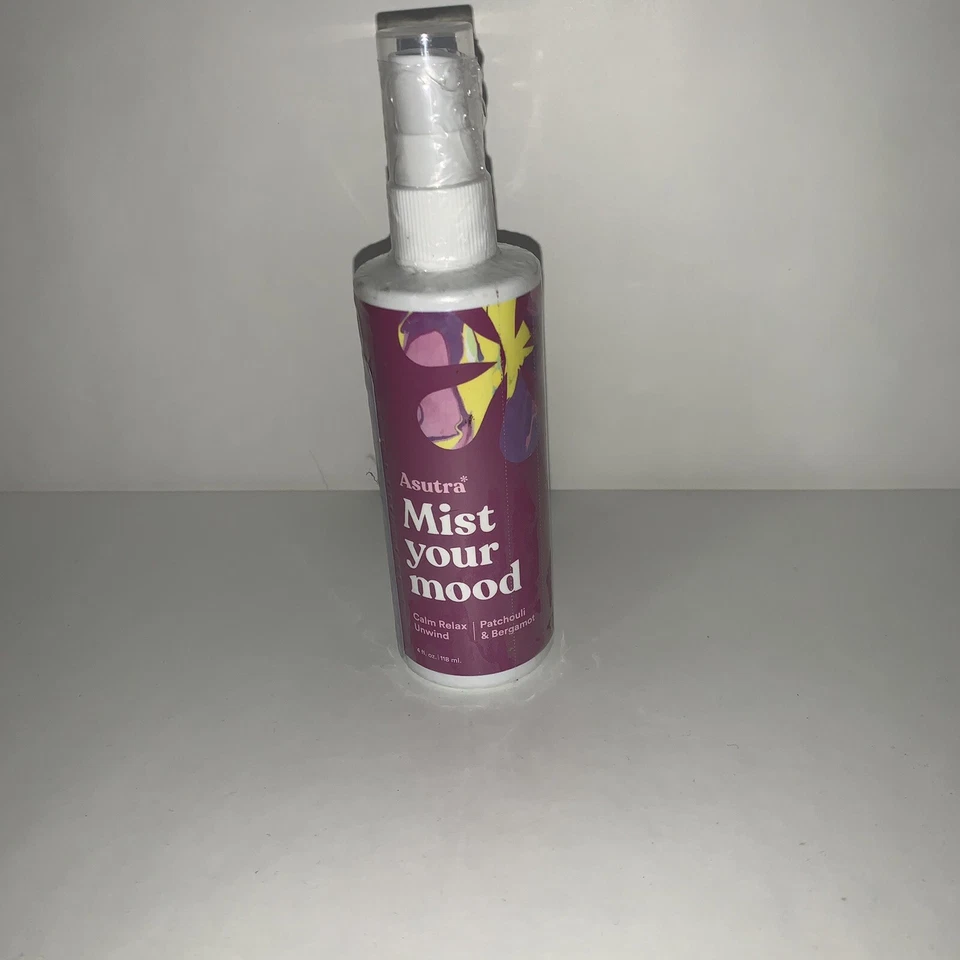 Asutra Premium Aromatherapy Mist Instant Stress Relief 4ozx2 Patchouli Bergamot