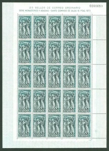 ESPAÑA 1973 - EDIFIL 2161** - MONASTERIO DE SILOS - PLIEGO DE 25 SELLOS - Imagen 1 de 1